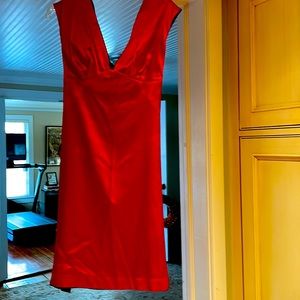 Anya Ponorovskaya Satin reversible dress (red/black). Size 4, new, tags on.